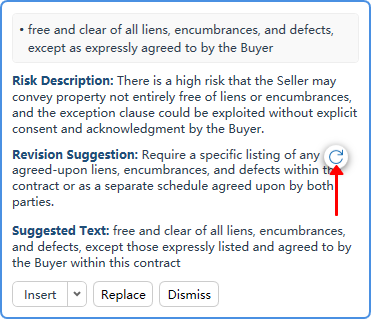 Regenerate icon on the panel