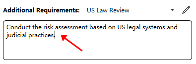 Additional requirement being edit for the current review