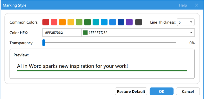 Click Marking Style