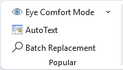 Kutools tab Popular group