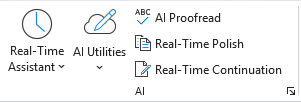 Kutools tab AI group
