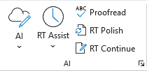 Kutools tab AI group