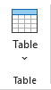 Kutools Plus tab Table group