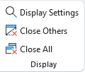 Kutools Plus tab Display group