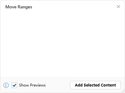 Move Ranges dialog box