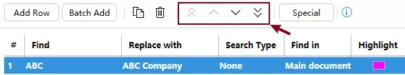 a screenshot showing how to reorder rules