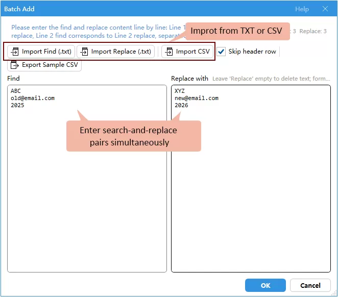 a screenshot of batch importing more rules