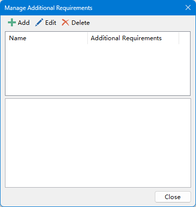 a screenshot showing to create more requirements