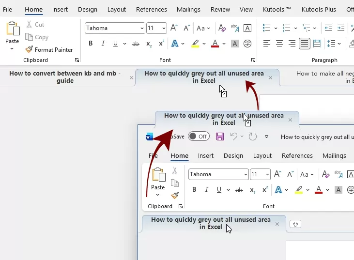 a screenshot shows how to reattach a tab