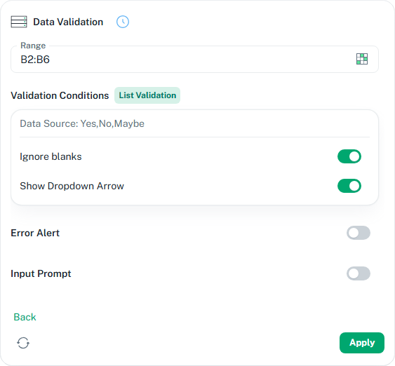 Review and adjust the generated rule in Zkutools Anywhere for Excel