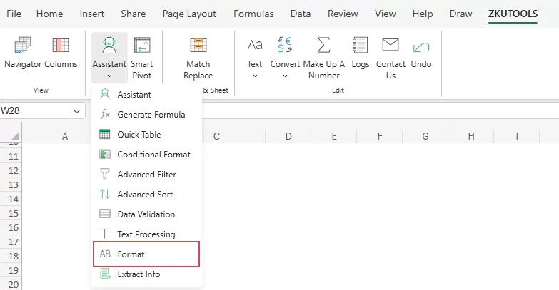 enable the format feature