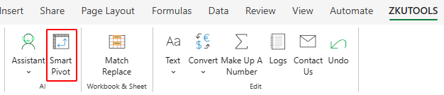 Open ZKutools Anywhere for Excel