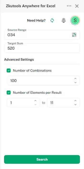 a screenshot of the make up a number pane