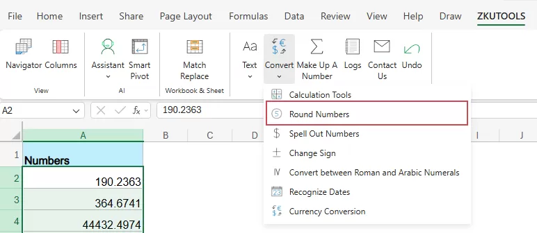 enable rounding feature